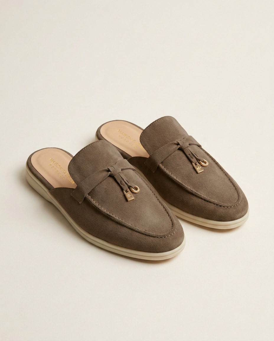 Mules en Daim Taupe Clair - Tayri