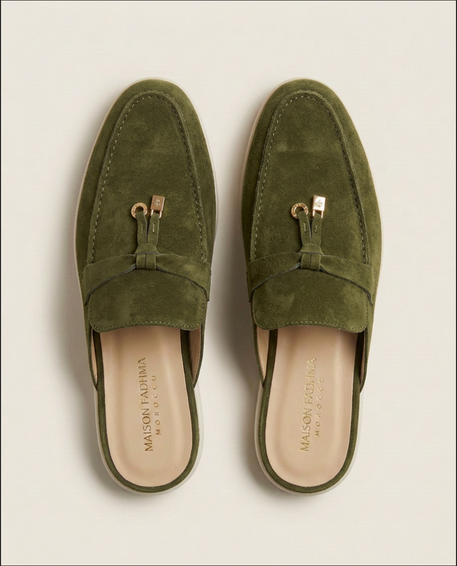 Mules en Daim Vert Kaki - Tayri