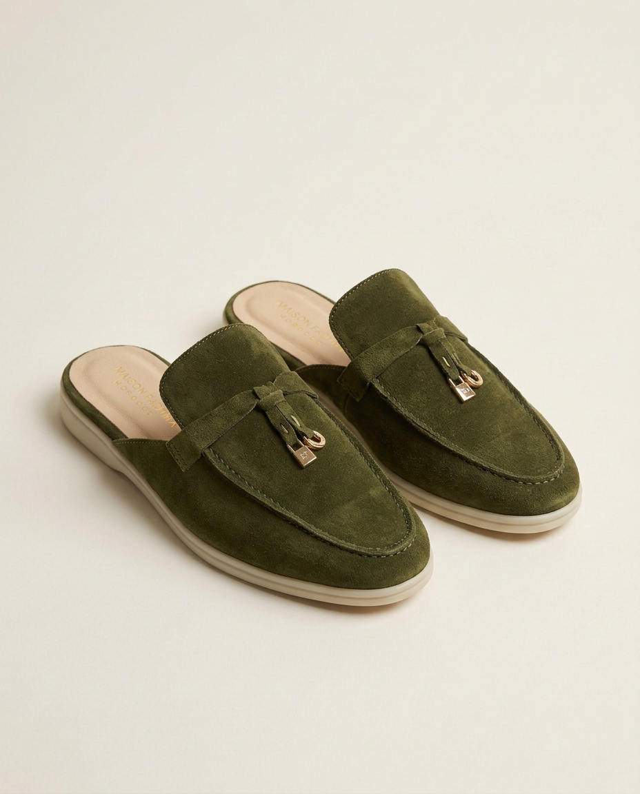 Mules en Daim Vert Kaki - Tayri