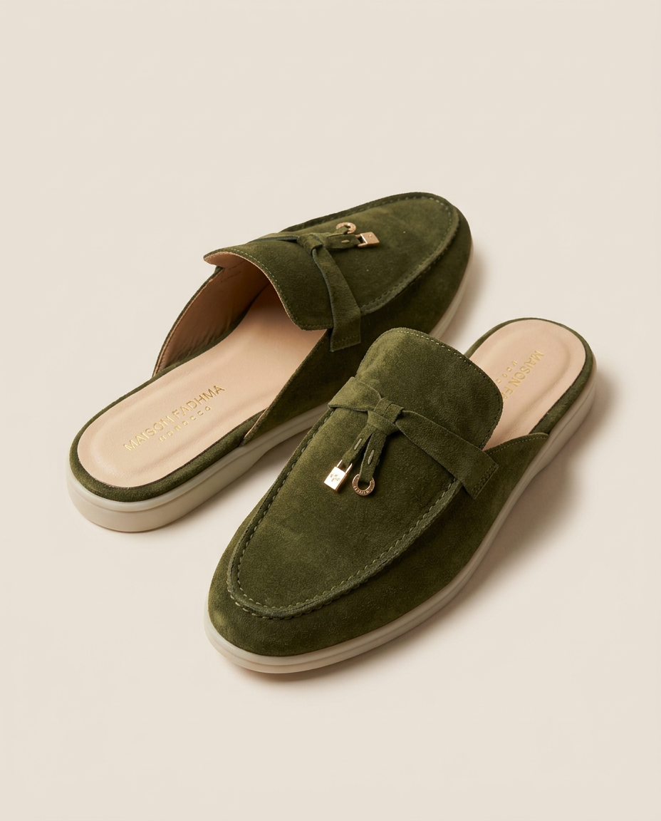 Mules en Daim Vert Kaki - Tayri
