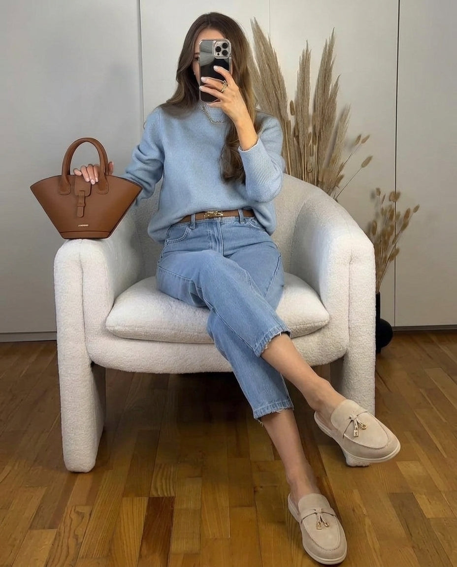 Mules en Daim Beige Sable - Tayri