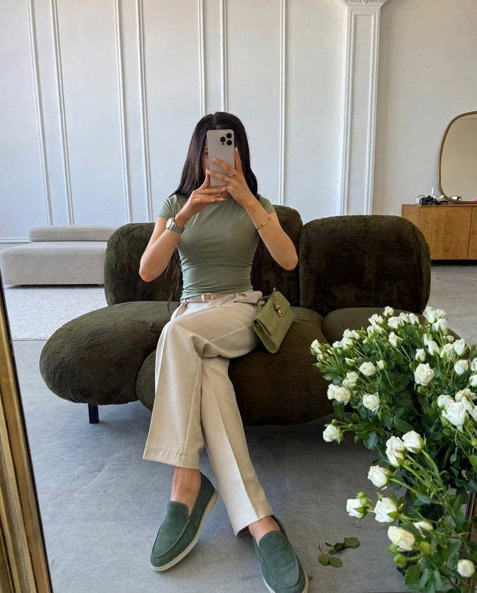 Mocassins en Daim Vert Forêt - Izem